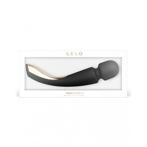 Черный вибромассажёр Lelo Smart Wand 2 Large - 30,4 см.