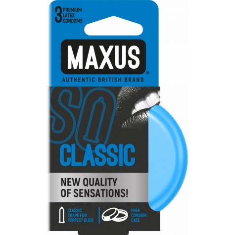 Классические презервативы в железном кейсе MAXUS Classic - 3 шт.