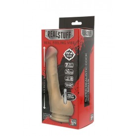 Реалистичны вибромассажёр на присоске REALSTUFF 6.5INCH VIBRATOR III - 16,5 см.