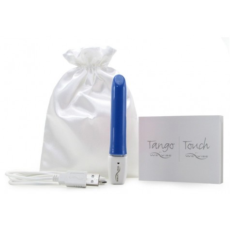 Синий перезаряжаемый вибратор Tango Blue USB rechargeable - 9 см.